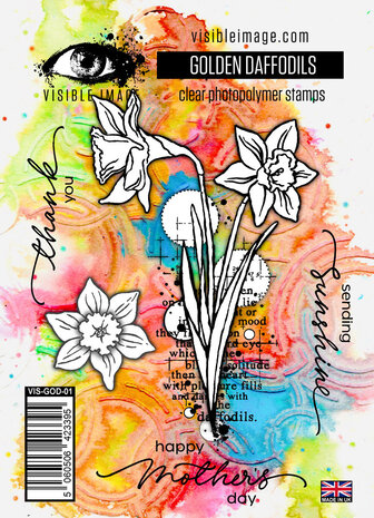 Visible Image Golden Daffodils A6 Stamp Set (VIS-GOD-01) Visible Image Golden Daffodils A6 Stamp Set (VIS-GOD-01)