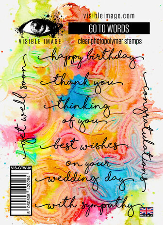 Visible Image Go To Words A6 Stamp Set (VIS-GTW-01) Visible Image Go To Words A6 Stamp Set (VIS-GTW-01)