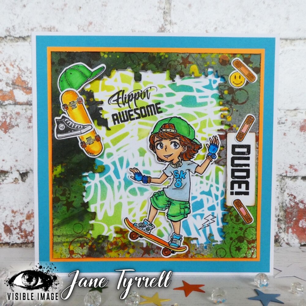 Visible Image Jake Skates A6 Stamp Set (VIS-JAK-01) Visible Image Jake Skates A6 Stamp Set (VIS-JAK-01)
