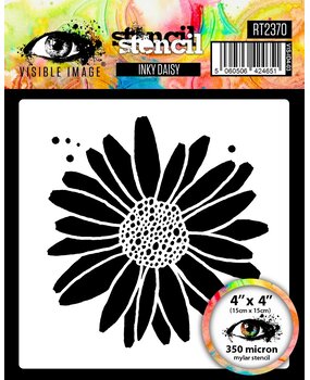 Visible Image Inky Daisy 4x4 Inch Stencil (VIS-ID4-03)
