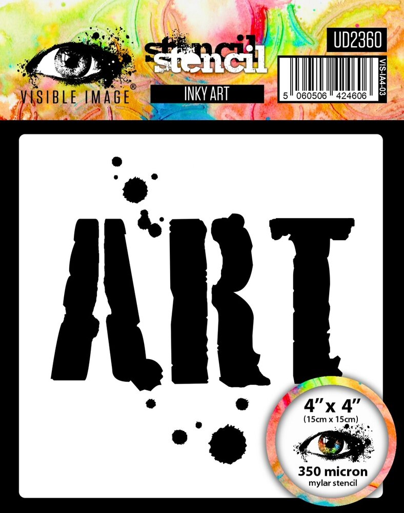 Visible Image Inky Art 4x4 Inch Stencil (VIS-IA4-03)