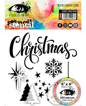 Visible Image Iconic Christmas 6x6 Inch Stencil (VIS-ICS-03)