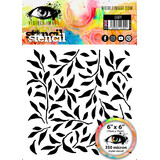Visible Image Leafy 6x6 Inch Stencil (VIS-LEA-03)
