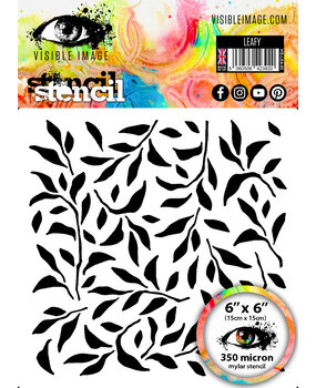 Visible Image Leafy 6x6 Inch Stencil (VIS-LEA-03)