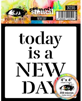 Visible Image New Day 4x4 Inch Stencil (VIS-ND4-03)