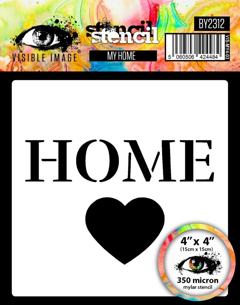 Visible Image My Home 4x4 Inch Stencil (VIS-MY4-03) Visible Image My Home 4x4 Inch Stencil (VIS-MY4-03)