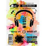 Visible Image Music On World Off A6 Stamp Set (VIS-MOW-01)