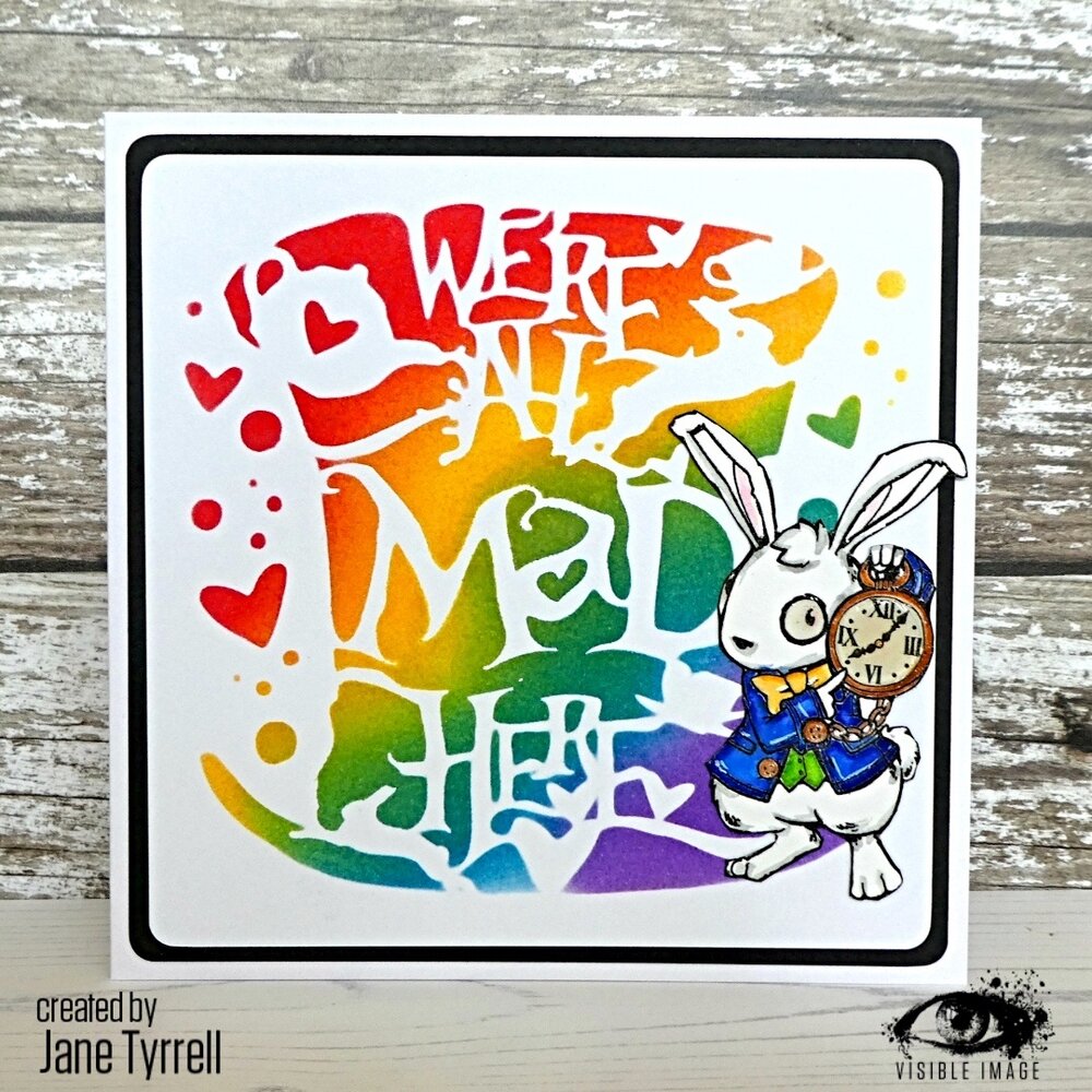 Visible Image Mad Here 6x6 Inch Stencil (VIS-MAH-03)