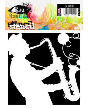 Visible Image Sax It Up 6x6 Inch Stencil (VIS-SIU-03)