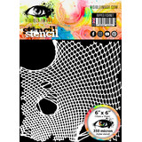 Visible Image Ripped Fishnet 6x6 Inch Stencil (VIS-RIF-03)