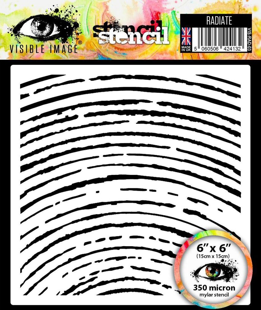 Visible Image Radiate 6x6 Inch Stencil (VIS-RAD-03) Visible Image Radiate 6x6 Inch Stencil (VIS-RAD-03)