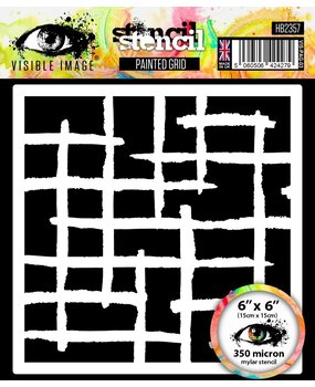 Visible Image Painted Grid 6x6 Inch Stencil (VIS-PAG-03)