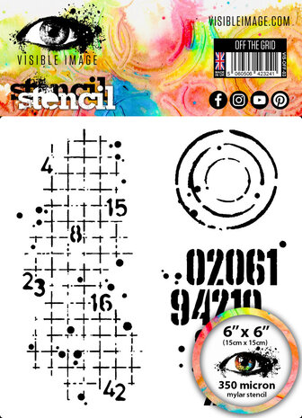 Visible Image Off The Grid 6x6 Inch Stencil (VIS-OFF-03)