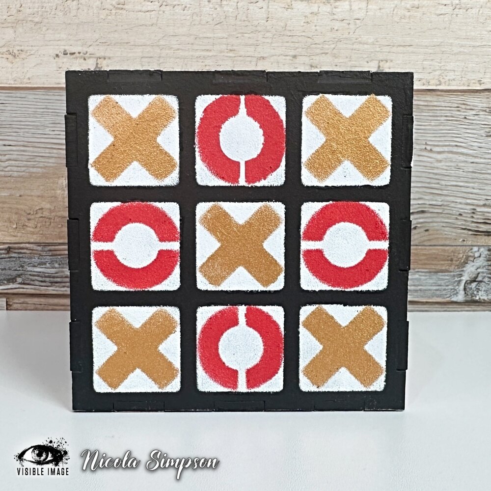 Visible Image Noughts & Crosses 4x4 Inch Stencil (VIS-NC4-03) Visible Image Noughts & Crosses 4x4 Inch Stencil (VIS-NC4-03)