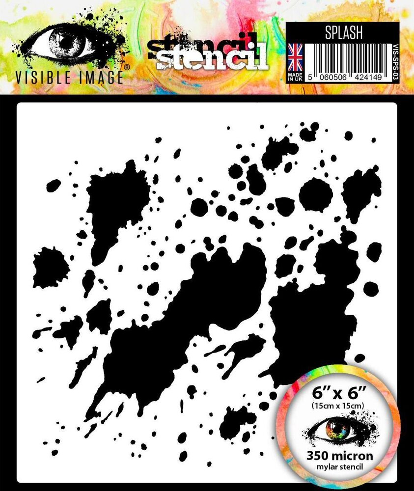 Visible Image Splash 6x6 Inch Stencil (VIS-SPS-03)