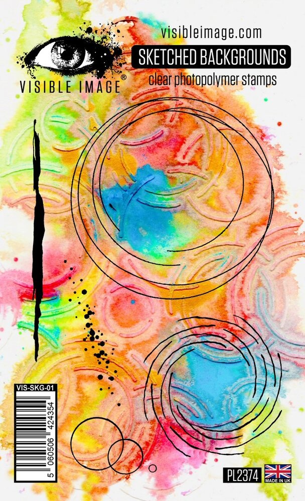 Visible Image Sketched Backgrounds A6 Stamp Set (VIS-SKG-01)