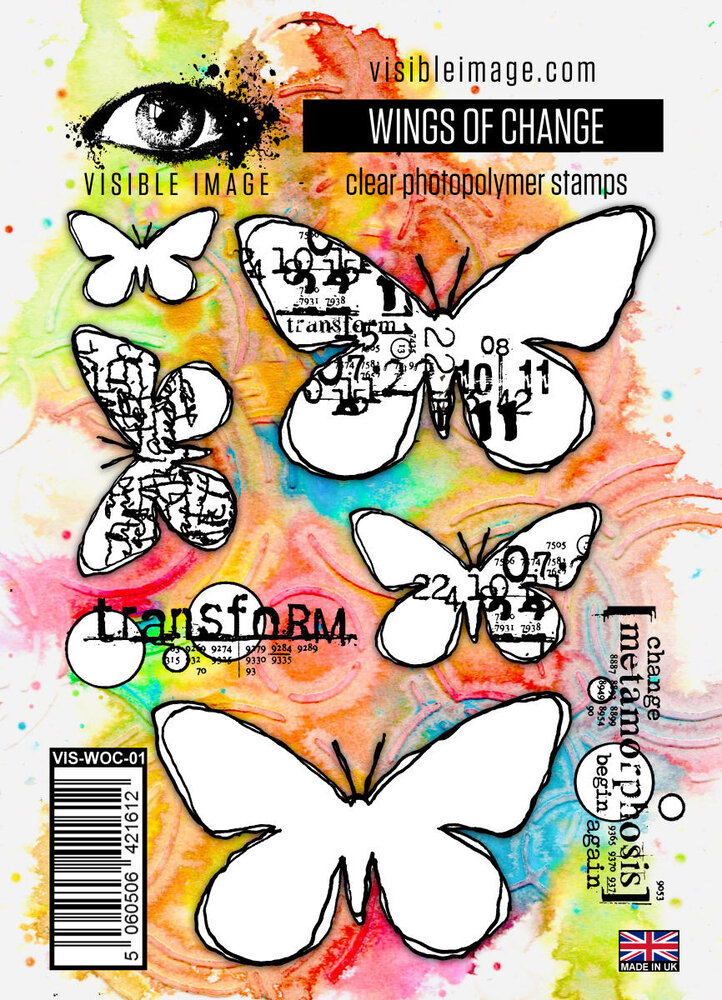 Visible Image Wings of Change A6 Stamp Set (VIS-WOC-01) Visible Image Wings of Change A6 Stamp Set (VIS-WOC-01)