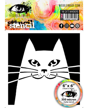 Visible Image The Cat's Whiskers 6x6 Inch Stencil (VIS-THC-03) Visible Image The Cat's Whiskers 6x6 Inch Stencil (VIS-THC-03)