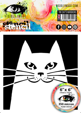 Visible Image The Cat's Whiskers 6x6 Inch Stencil (VIS-THC-03) Visible Image The Cat's Whiskers 6x6 Inch Stencil (VIS-THC-03)