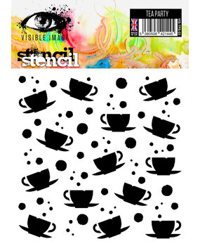 Visible Image Tea Party 6x6 Inch Stencil (VIS-TPS-03)