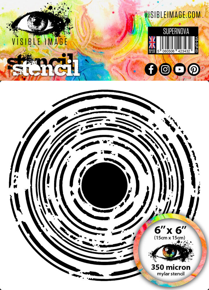 Visible Image Supernova 6x6 Inch Stencil (VIS-SUP-03) Visible Image Supernova 6x6 Inch Stencil (VIS-SUP-03)