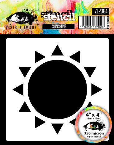 Visible Image Sunshine 4x4 Inch Stencil (VIS-SU4-03) Visible Image Sunshine 4x4 Inch Stencil (VIS-SU4-03)