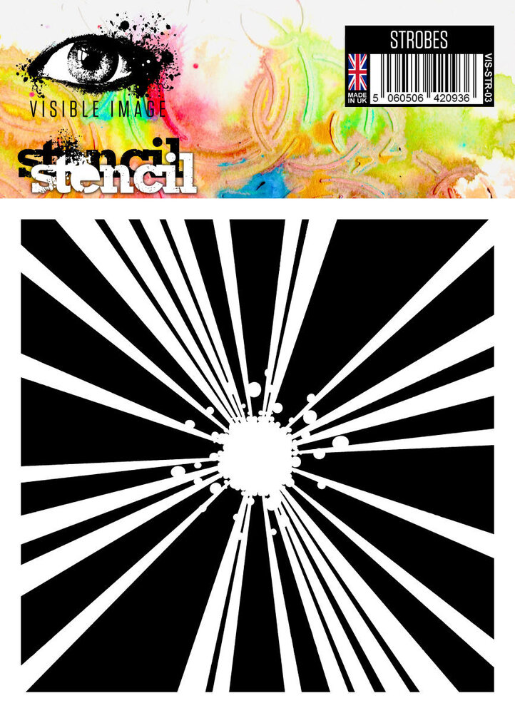 Visible Image Strobes 6x6 Inch Stencil (VIS-STR-03) Visible Image Strobes 6x6 Inch Stencil (VIS-STR-03)