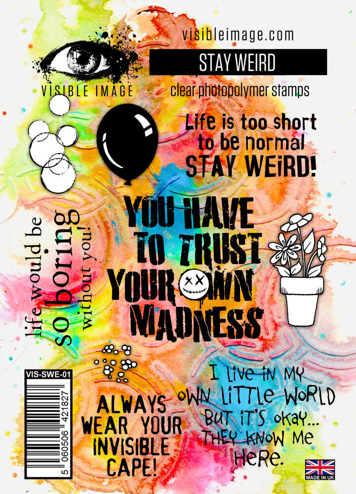 Visible Image Stay Weird A6 Stamp Set (VIS-SWE-01)