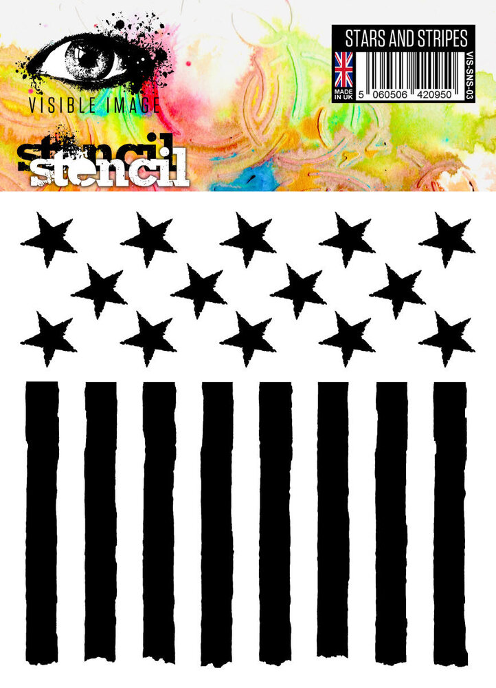 Visible Image Stars & Stripes 6x6 Inch Stencil (VIS-SNS-03)