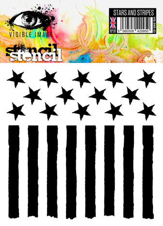 Visible Image Stars & Stripes 6x6 Inch Stencil (VIS-SNS-03)
