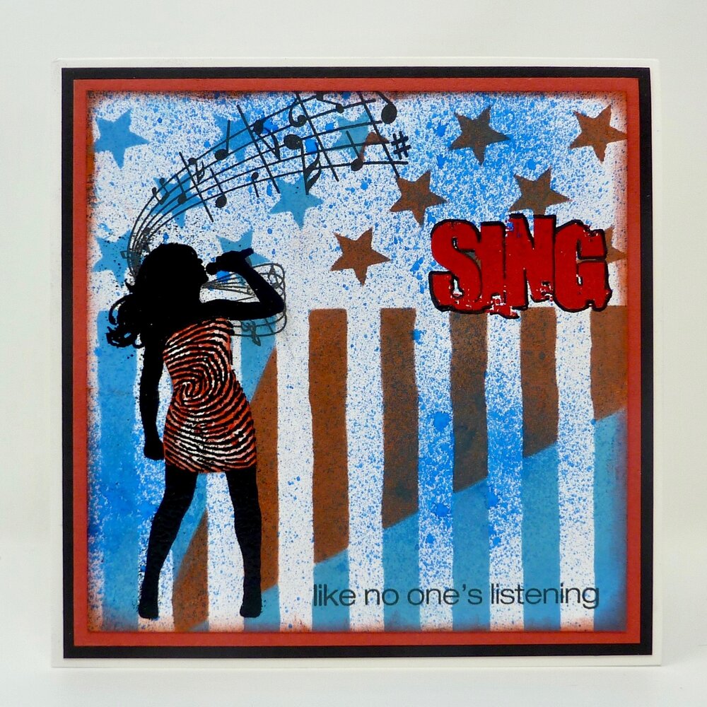 Visible Image Stars & Stripes 6x6 Inch Stencil (VIS-SNS-03)