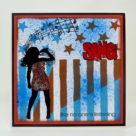 Visible Image Stars & Stripes 6x6 Inch Stencil (VIS-SNS-03)