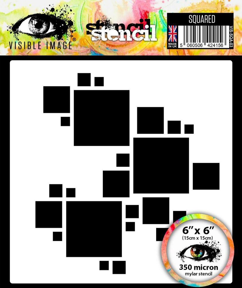 Visible Image Squared 6x6 Inch Stencil (VIS-SQA-03) Visible Image Squared 6x6 Inch Stencil (VIS-SQA-03)