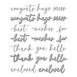 Spellbinders Vivid Script Sentiments Etched Dies (S5-679)