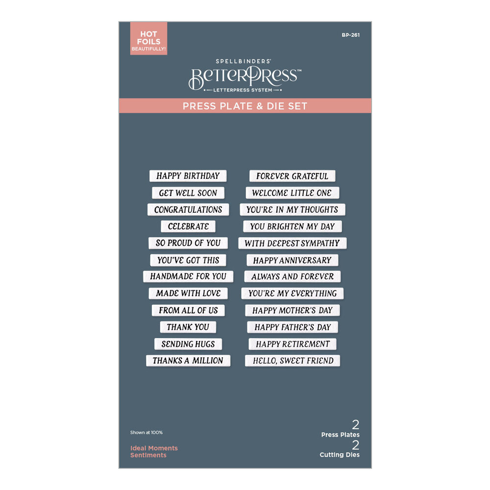 Spellbinders Ideal Moments Press Plate & Die Set (BP-261)