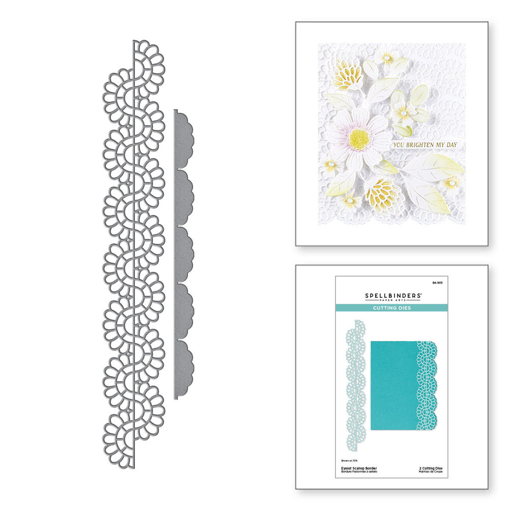 Spellbinders Eyelet Scallop Border Etched Dies (S4-1413)
