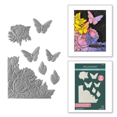 Spellbinders Blooming Butterflies 3D Emboss & Cut Folder (E3D-126) Spellbinders Blooming Butterflies 3D Emboss & Cut Folder (E3D-126)