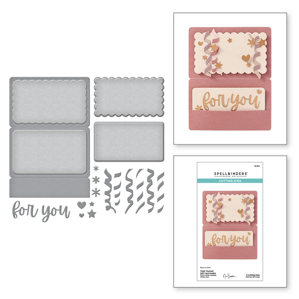 Spellbinders Treat Yourself Gift Card Holder Etched Dies (S5-672)