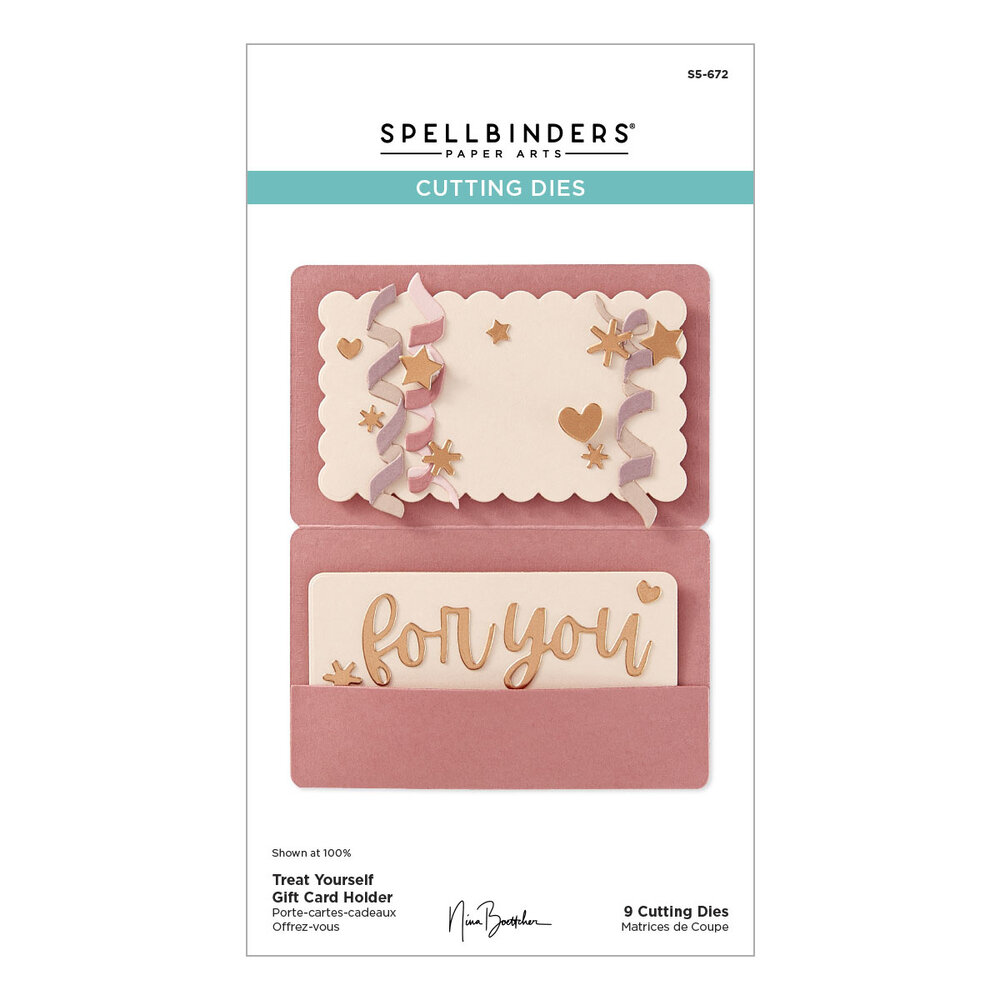 Spellbinders Treat Yourself Gift Card Holder Etched Dies (S5-672)