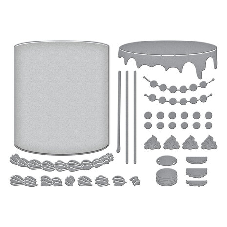 Spellbinders Ganache Gateau Etched Dies (S5-676)