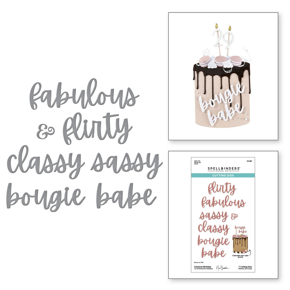 Spellbinders Fabulous Birthday Etched Dies (S5-681) Spellbinders Fabulous Birthday Etched Dies (S5-681)