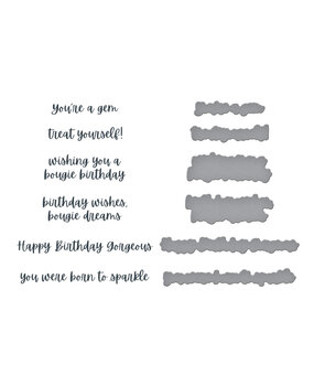 Spellbinders Bougie Birthday Sentiments Press Plate & Die Set (BP-272) Spellbinders Bougie Birthday Sentiments Press Plate & Die Set (BP-272)