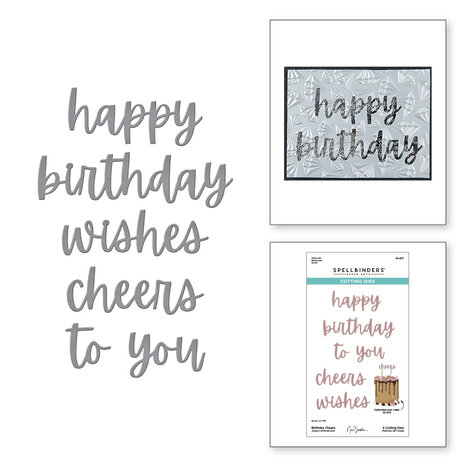 Spellbinders Birthday Cheers Etched Dies (S5-677) Spellbinders Birthday Cheers Etched Dies (S5-677)