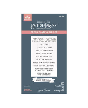 Spellbinders Shuffling Sentiments Press Plate & Die Set (BP-259)