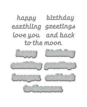 Spellbinders Space Greetings Etched Dies (S3-528)