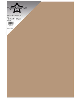Paper Favourites Smooth Cardstock A4 Brown 220gsm (10pcs) (PFSS711)