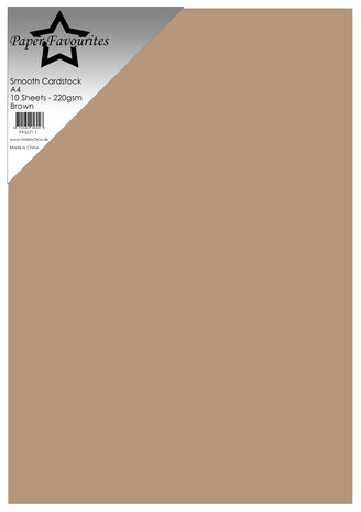Paper Favourites Smooth Cardstock A4 Brown 220gsm (10pcs) (PFSS711)