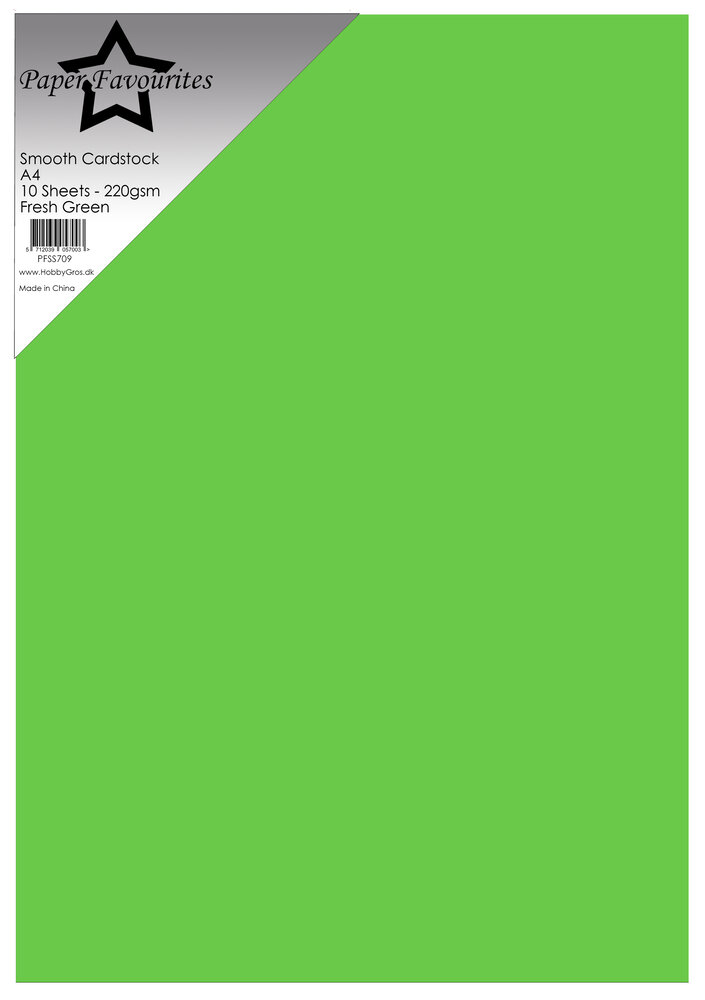 Paper Favourites Smooth Cardstock A4 Fresh Green 220gsm (10pcs) (PFSS709)