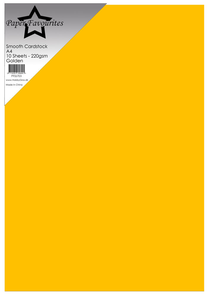 Paper Favourites Golden A4 Smooth Cardstock 220gsm (10pcs) (PFSS703)