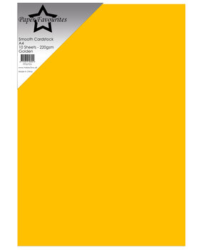 Paper Favourites Smooth Cardstock A4 Golden 220gsm (10pcs) (PFSS703)